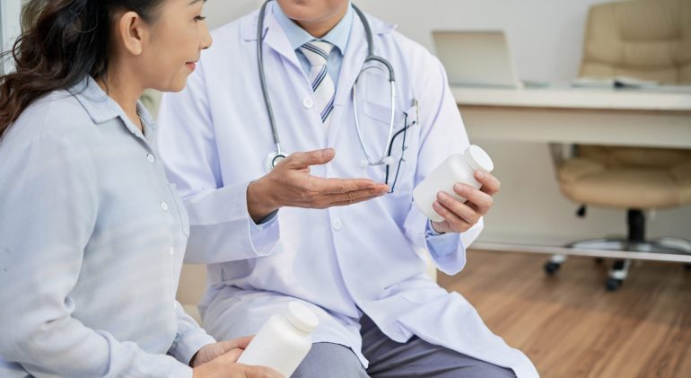 Asian Patient Talking to Doctor How to sleep without sleeping tablets
