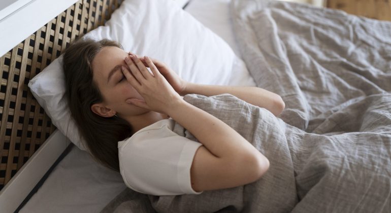 high-angle-anxious-woman-laying-bed What Pills Are Used For Pain